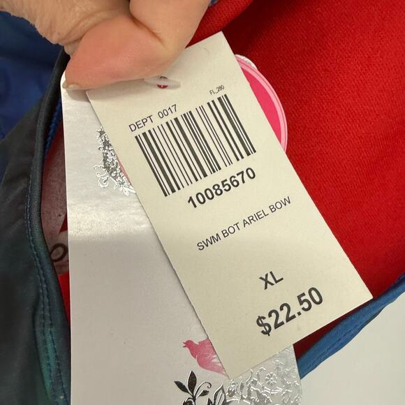 NWT Hot Topic X Disney The Little Mermaid Bikini Bottom Sz XL Blue Ariel Ruffled - Picture 7 of 10